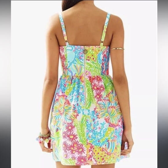 Lilly Pulitzer | Multi Lovers Coral Ardleigh Mini Dress Size 4 Easter Vacation - Picture 2 of 9